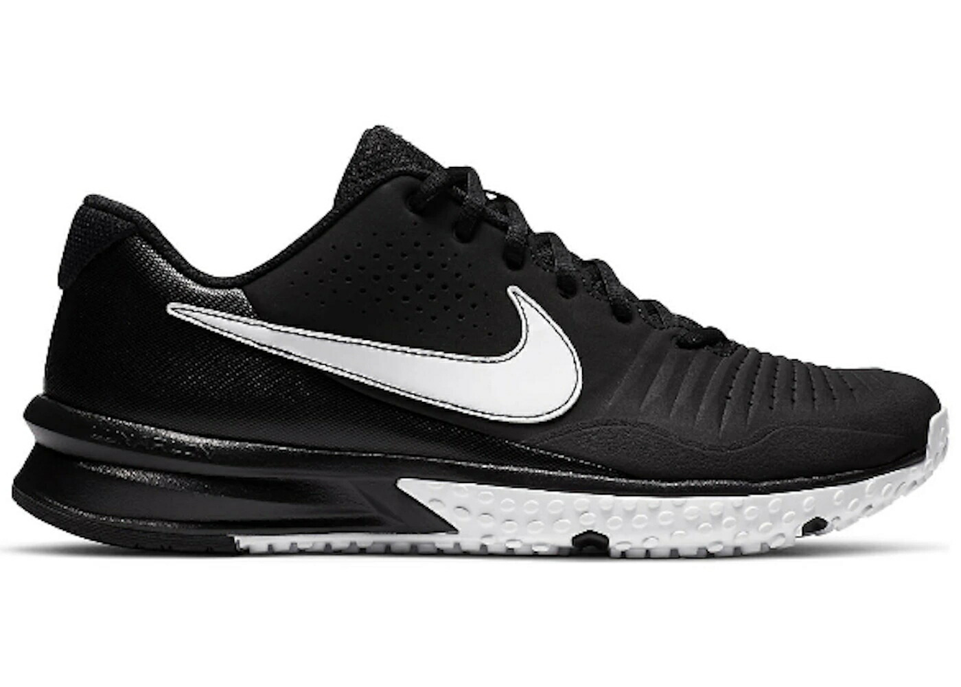 ナイキ アルファ ハラチ ターフ 黒色 ブラック 白色 ホワイト アルファハラチ スニーカー メンズ NIKE ALPHA HUARACHE VARSITY 3 TURF BLACK / BLACK BLACK WHITE