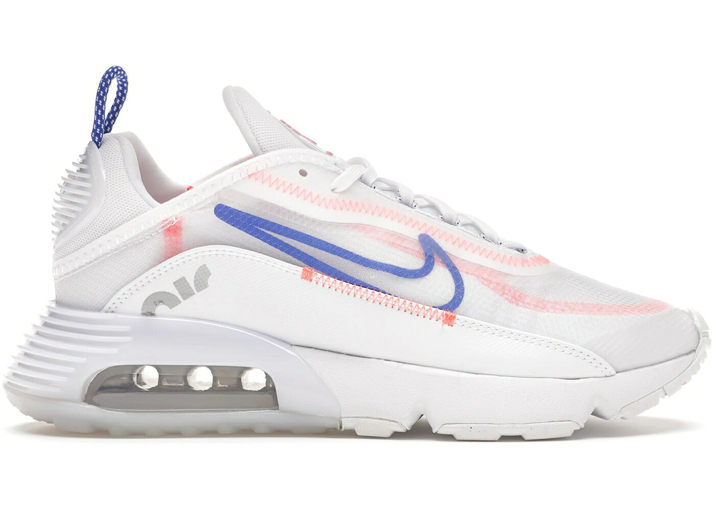 ナイキ マックス 白いこと 白いこと クリムゾン 青み 青色 大気圏マックス WOMEN\u0027S スニーカー レディース NIKE AIR MAX 2090 WHITE FLASH CRIMSON RACER BLUE (WOMEN\u0027S) / WHITE FLASH CRIMSON METALLIC