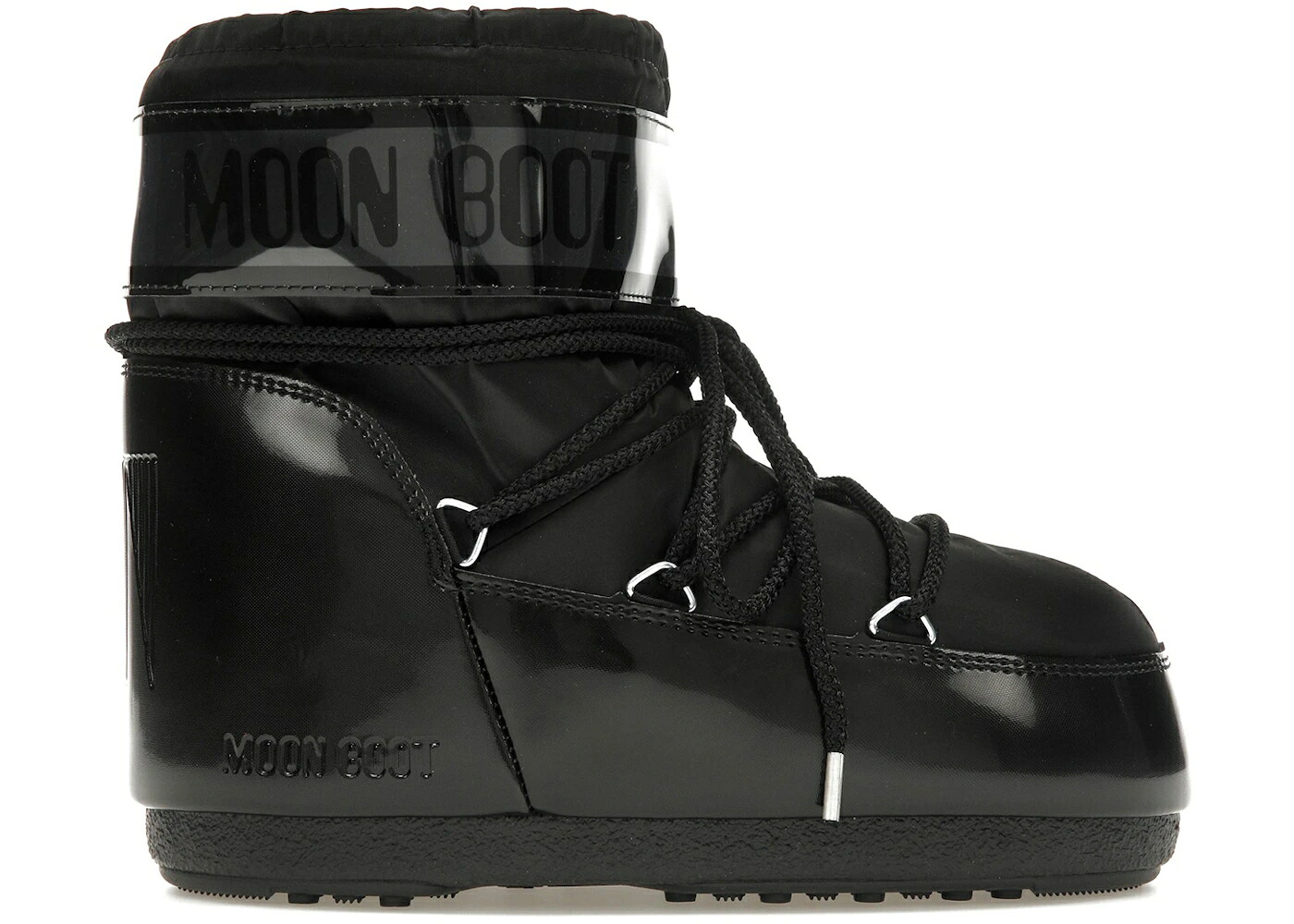お月さまブーツ ブーツ アイコン 黒いこと 黒いこと スニーカー メンズ MOON BOOT MOON BOOT ICON LOW GLANCE BLACK / GLANCE BLACK