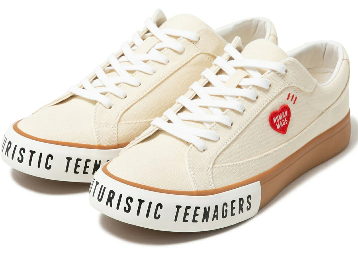 ヒューマンメイド 靴 スニーカー 白色 ホワイト 黒色 ブラック 赤 レッド ユニセックス HUMAN MADE HUMAN MADE CANVAS SNEAKER WHITE / WHITE BLACK RED メンズ