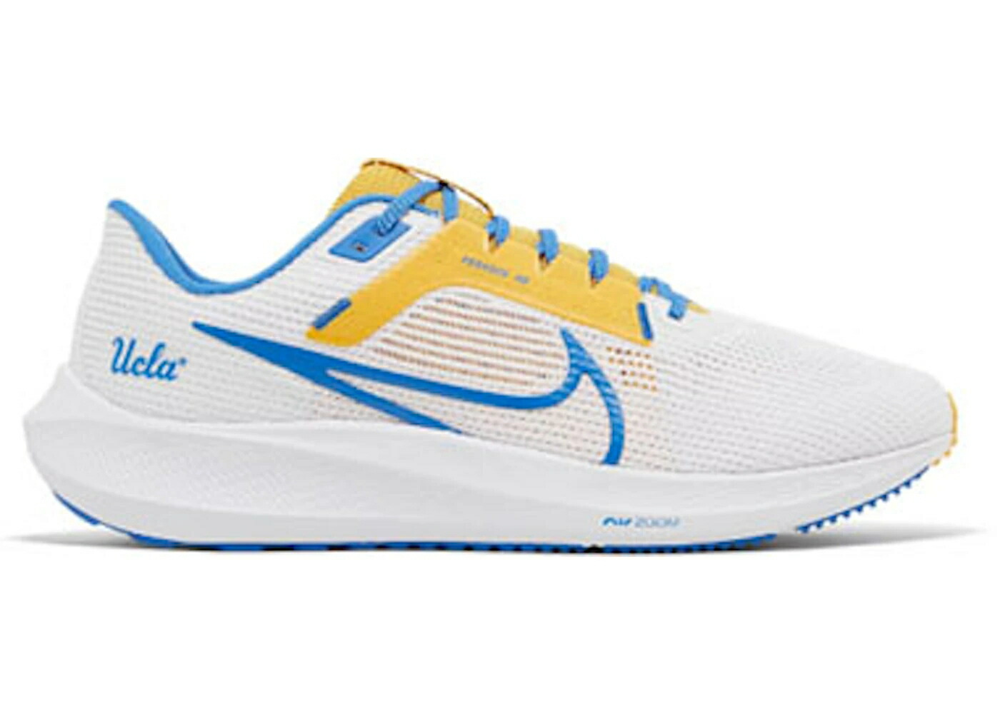 ナイキ ペガサス カルフォルニア 白いこと 白いこと ゴールド 青碧 青碧 スニーカー メンズ NIKE PEGASUS 40 UCLA / WHITE GOLD SIGNAL BLUE