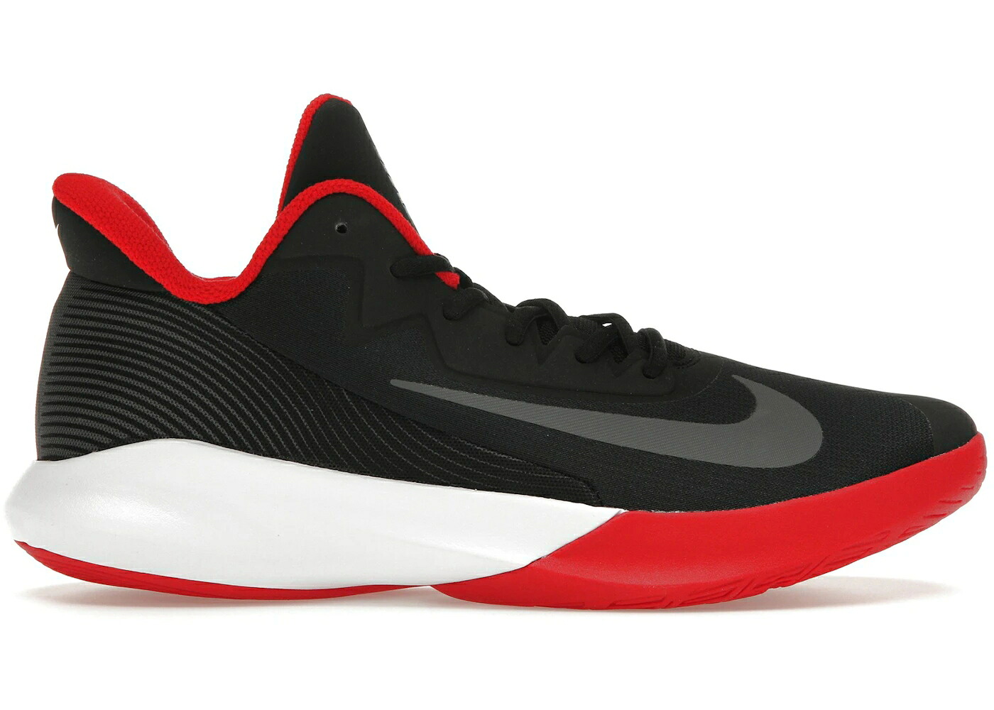 ナイキ 黒色 ブラック 赤 レッド 白色 ホワイト スニーカー メンズ NIKE PRECISION 4 BLACK UNIVERSITY RED / BLACK UNIVERSITY RED WHITE DARK