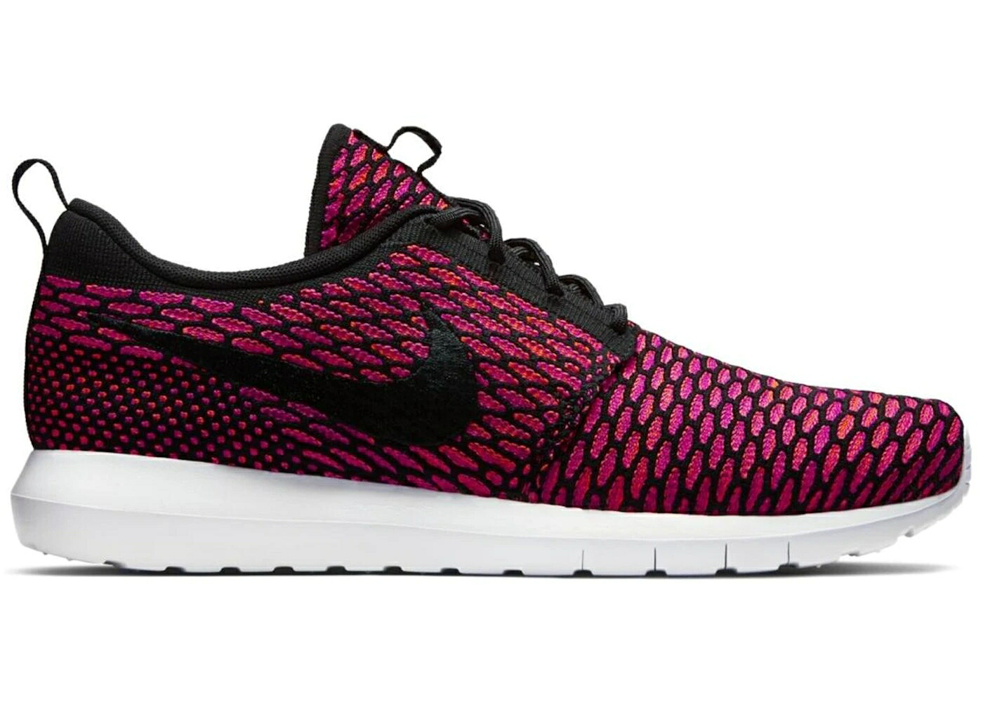 ナイキ 幽客 飛球編み物 黒いこと 黒いこと 白いこと 白いこと スニーカー メンズ NIKE ROSHE RUN FLYKNIT FIREBERRY / BLACK WHITE FIREBERRY TOTAL