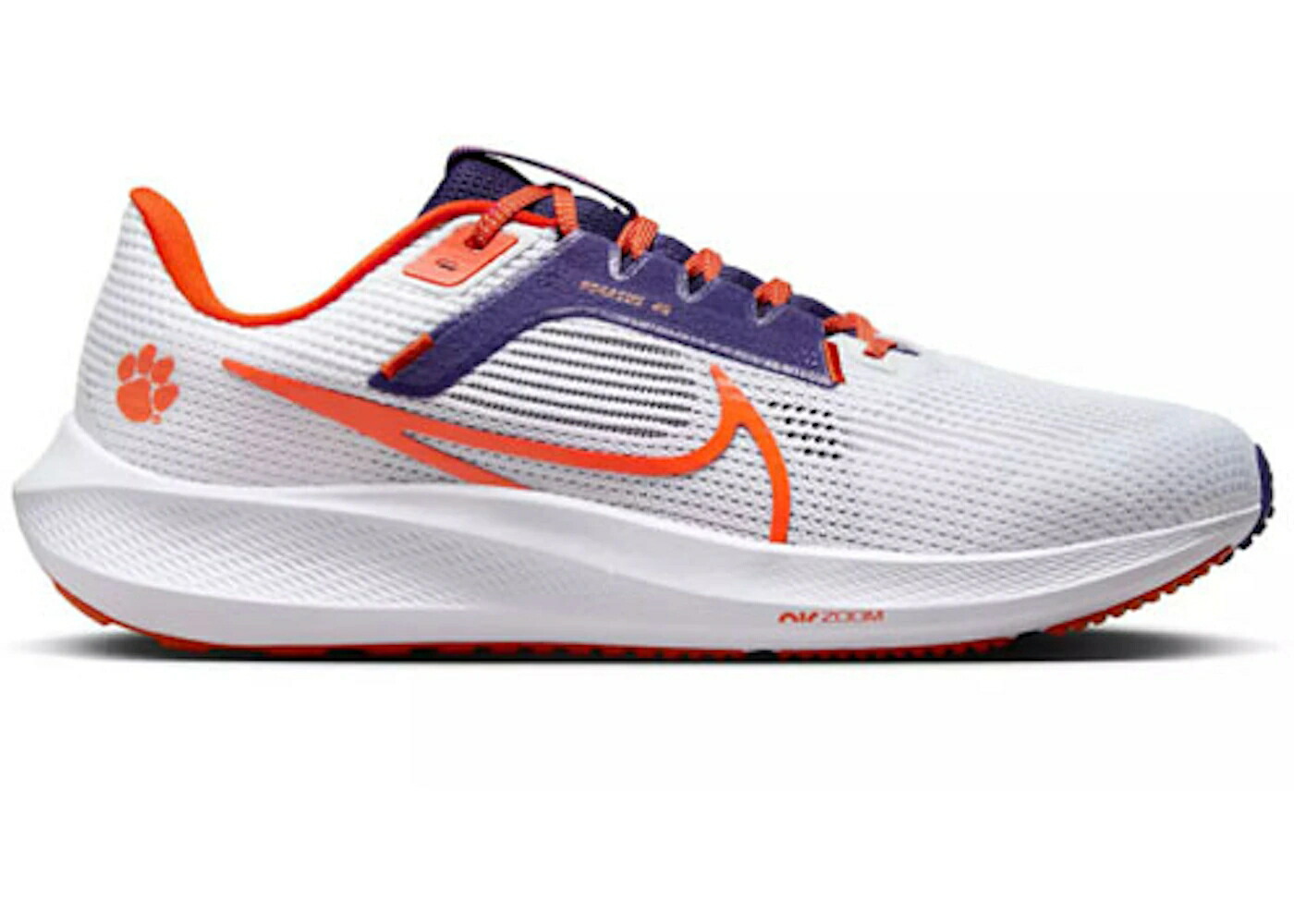 ナイキ ペガサス クレムソン 白いこと 白いこと スニーカー メンズ NIKE PEGASUS 40 CLEMSON / WHITE NEW ORCHID UNIVERSITY