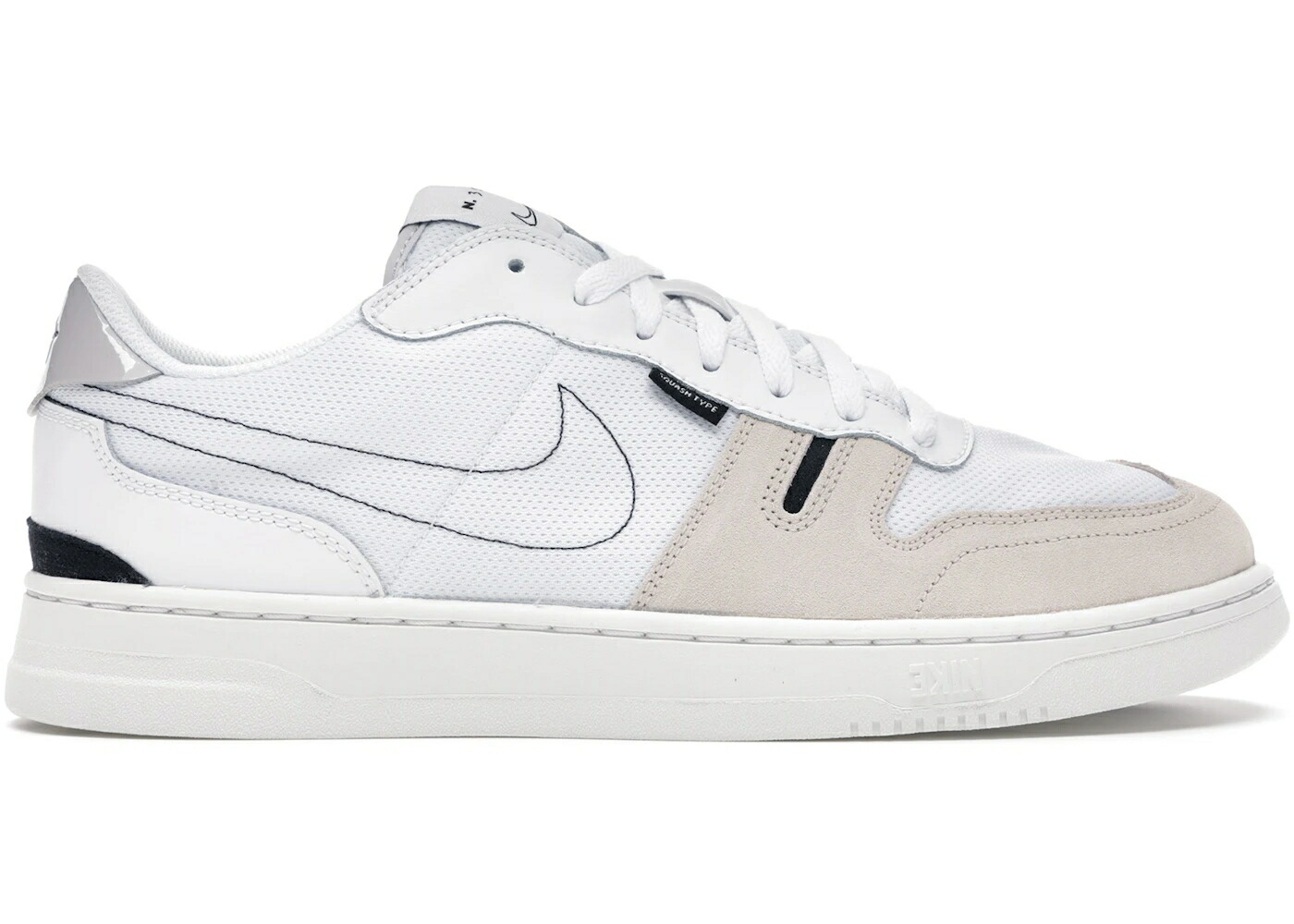 ナイキ 白色 ホワイト 黒色 ブラック 灰色 グレー スニーカー メンズ NIKE SQUASH-TYPE SUMMIT WHITE / SUMMIT WHITE BLACK VAST GREY