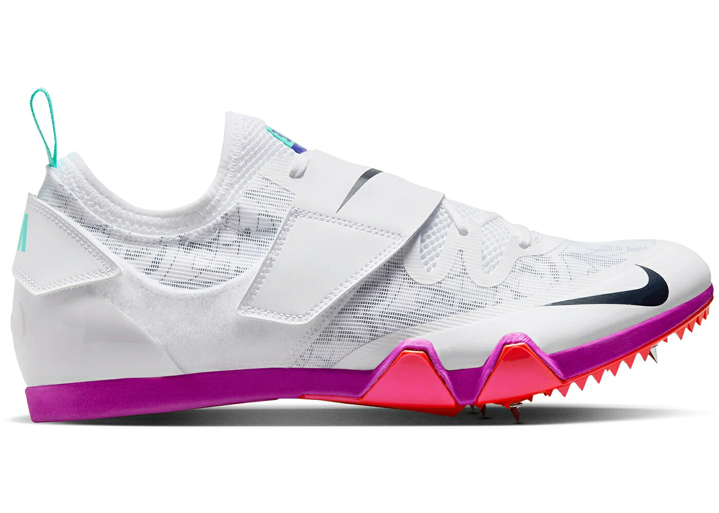 ナイキ 雄捻子 エリート 白いこと 白いこと 火の手 サクラ色 スニーカー メンズ NIKE POLE VAULT ELITE WHITE FIRE PINK OBSIDIAN / WHITE TEAL TINT FIRE PINK
