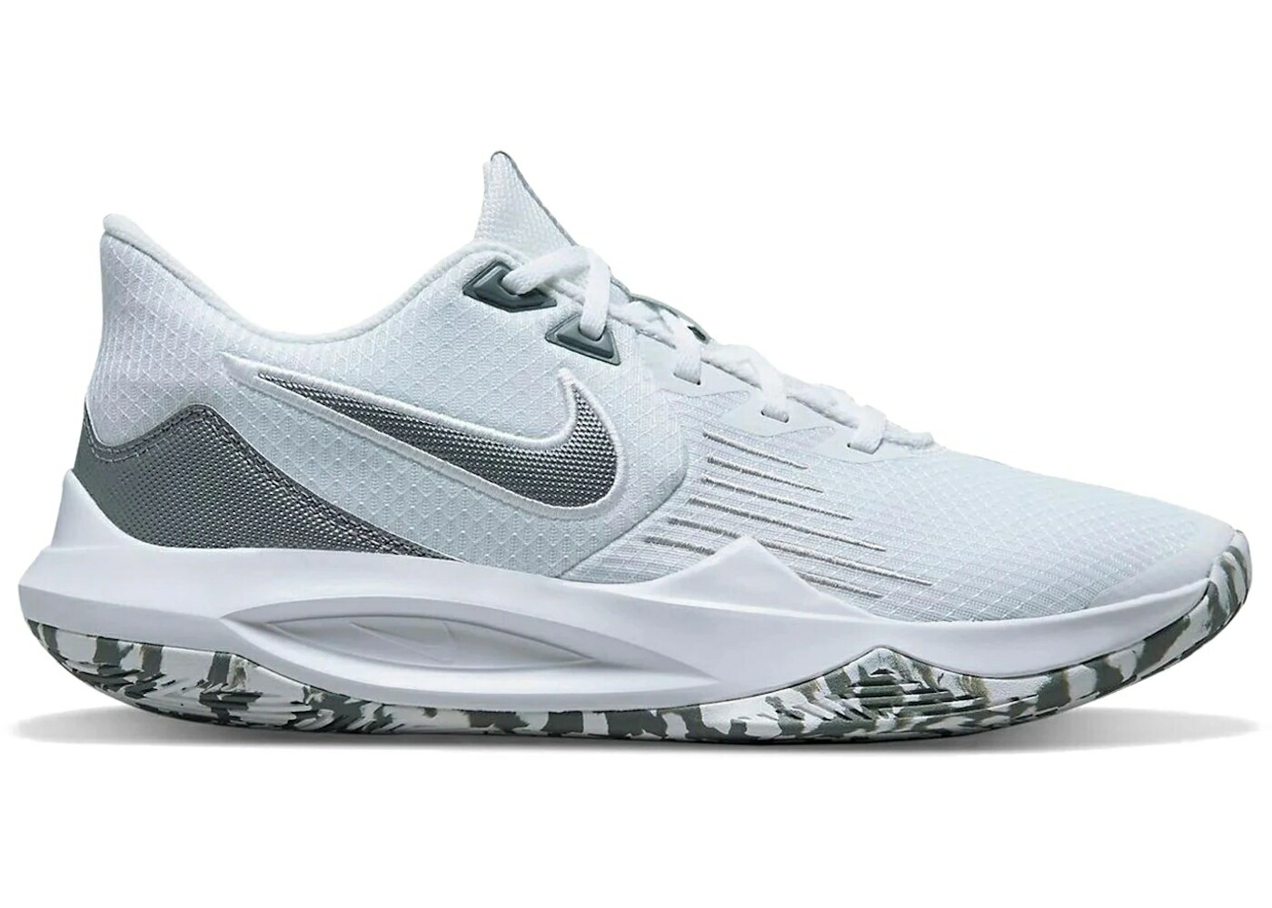 ナイキ 白いこと 白いこと 薄墨色 薄墨色 家鴨柄 冷やりとした スニーカー メンズ NIKE PRECISION 5 WHITE WOLF GREY CAMO / WHITE WOLF GREY COOL GREY