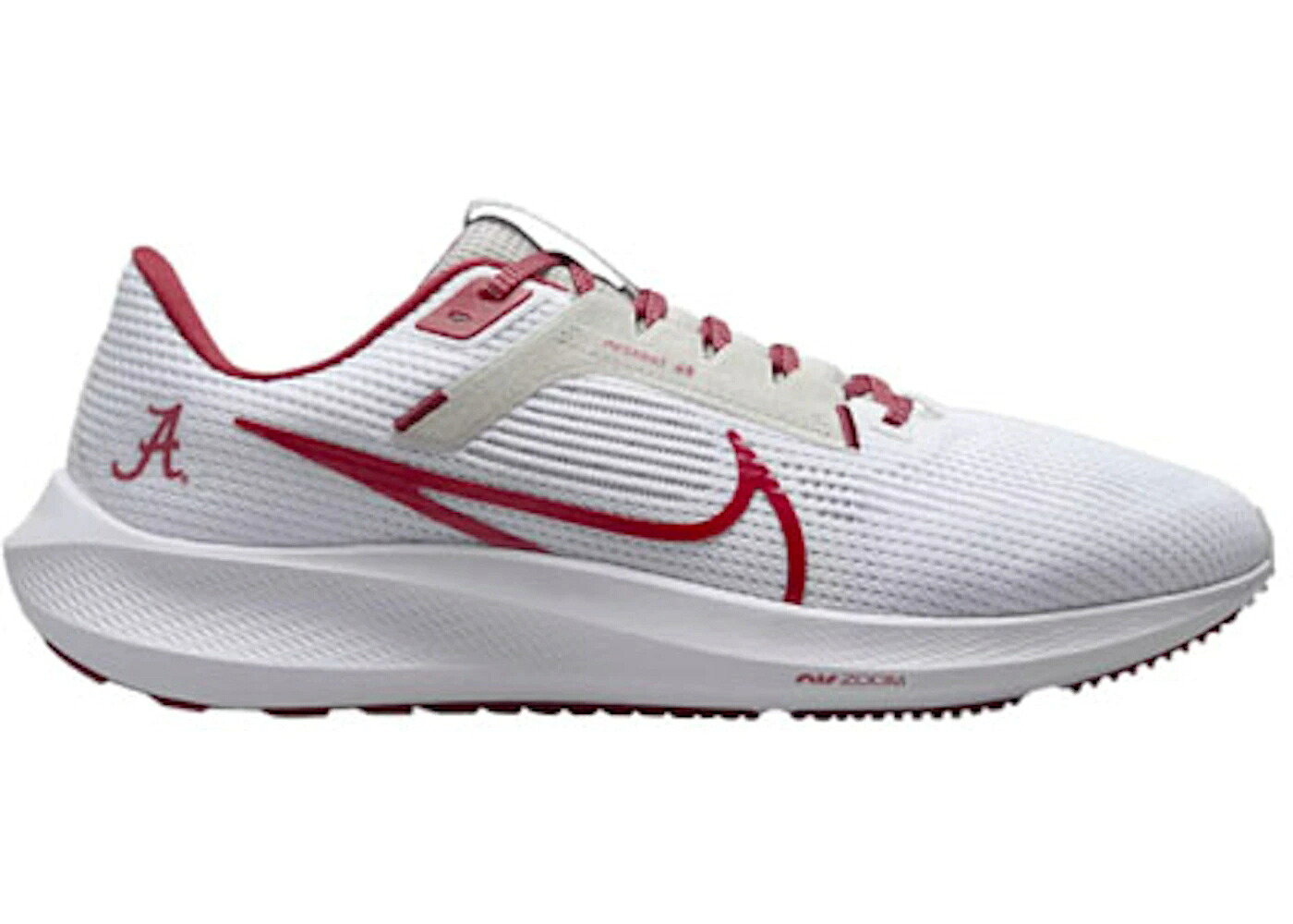 ナイキ ペガサス アラバマ 白色 ホワイト ナイト 銀色 シルバー チーム クリムゾン スニーカー メンズ NIKE PEGASUS 40 ALABAMA / WHITE NIGHT SILVER TEAM CRIMSON