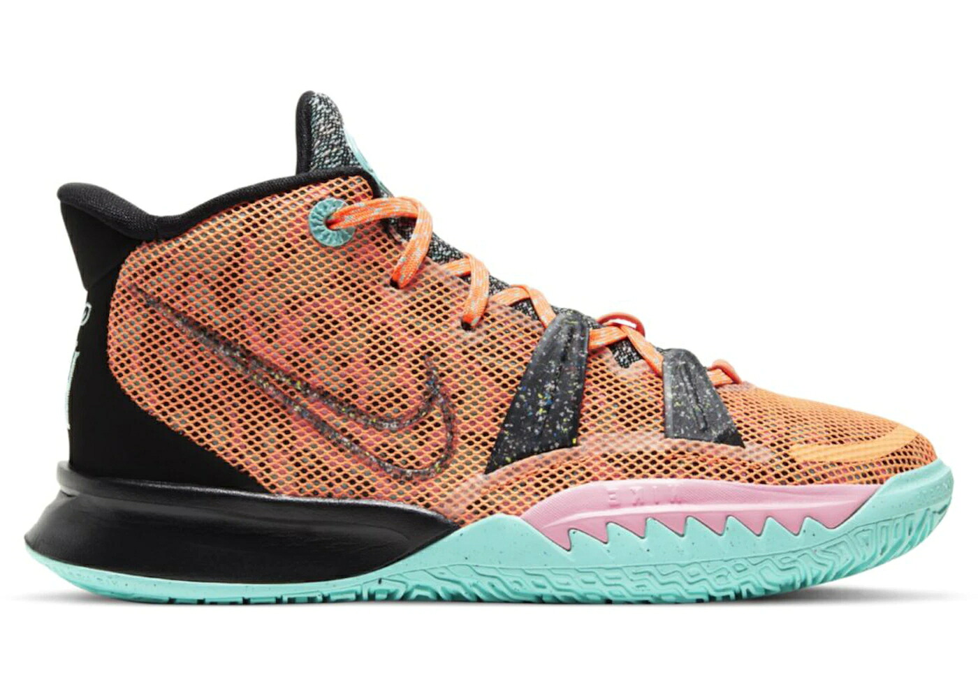 ナイキ カイリー 橙 オレンジ色 お坊っちゃん キッズ NIKE KYRIE 7 PLAY FOR THE FUTURE (GS) / ATOMIC ORANGE TROPICAL TWIST もの言う花 マタニティ スニーカー
