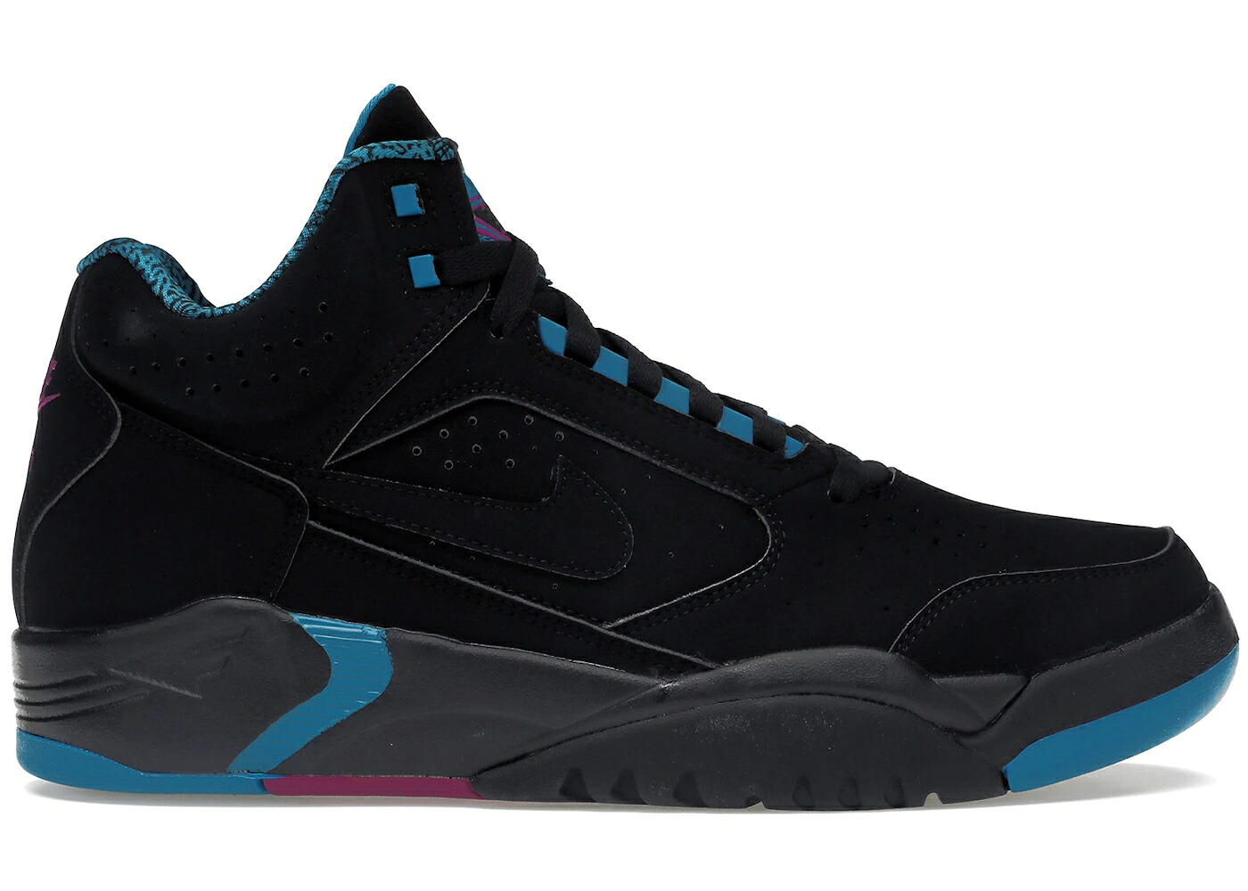 ナイキ 航空 ともし火 ミッド 黒いこと 黒いこと 赤 赤いこと スニーカー メンズ NIKE AIR FLIGHT LITE II MID BLACK CYBER TEAL / BLACK CYBER TEAL RED PLUM BLACK