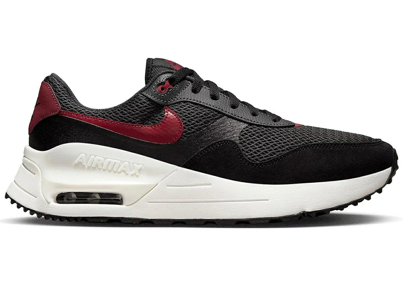 ナイキ マックス 黒色 ブラック チーム 赤 レッド エアマックス スニーカー メンズ NIKE AIR MAX SYSTM BLACK TEAM RED / BLACK TEAM RED ANTHRACITE|スニケス