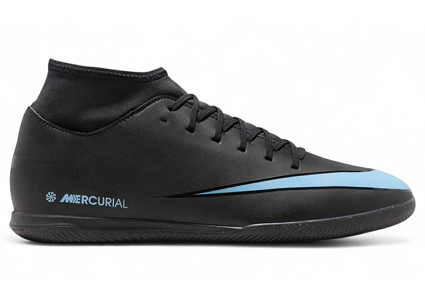 ナイキ クラブ 黒色 ブラック 青色 ブルー スニーカー メンズ NIKE MERCURIAL SUPERFLY 10 CLUB IC BLACK ICE BLUE / BLACK ICE BLUE