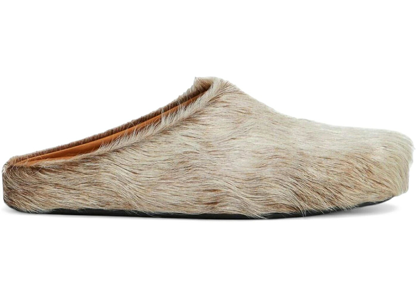 マルニ 白いこと 白いこと ベージュ スニーカー メンズ MARNI LONG HAIR CALFSKIN FUSSBETT SABOT MULE WHITE BEIGE / WHITE BEIGE