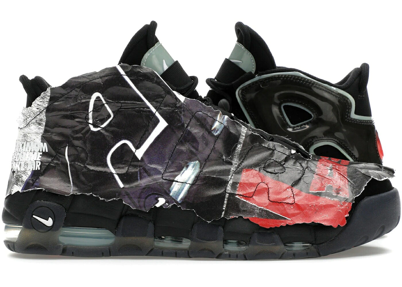 ナイキ 引きあげるペース 黒いこと 黒いこと エアモアアップテンポ モアテン スニーカー メンズ NIKE AIR MORE UPTEMPO MAXIMUM VOLUME / BLACK MULTICOLOR