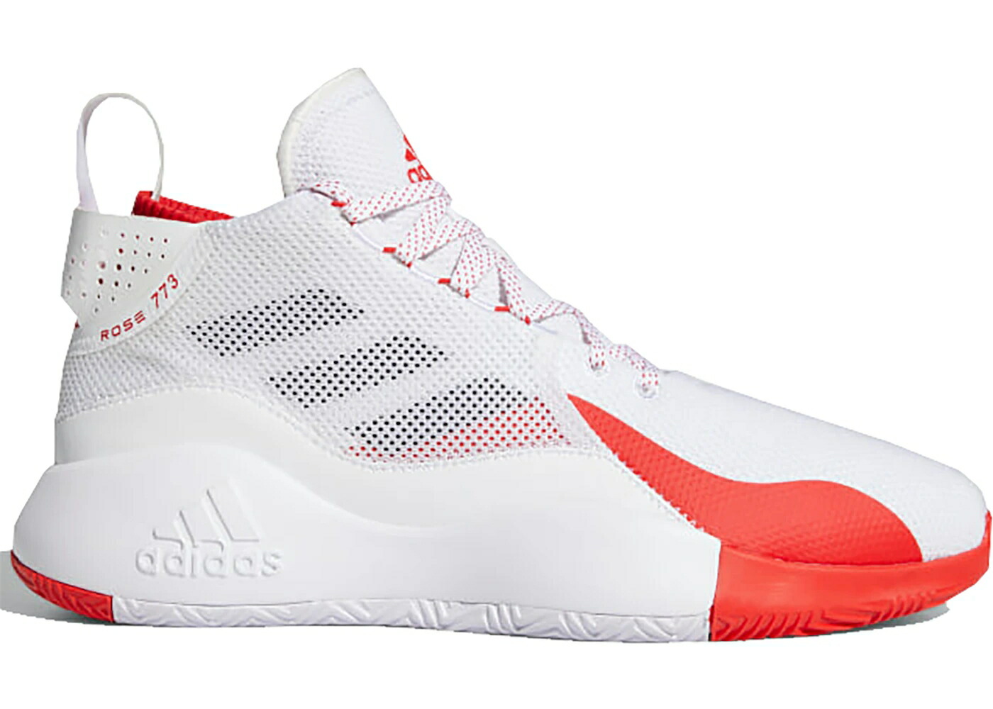 アディダス ローズ 白色 ホワイト 赤 レッド 銀色 シルバー スニーカー メンズ ADIDAS D ROSE 773 CLOUD WHITE VIVID RED / CLOUD WHITE SILVER METALLIC
