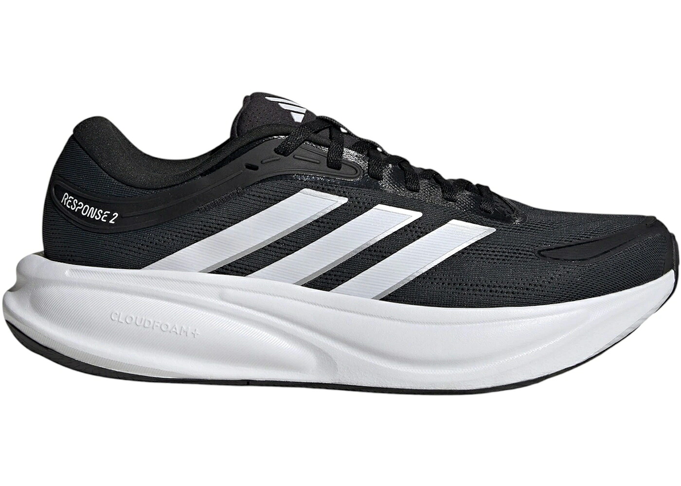 アディダス レスポンス 黒色 ブラック 白色 ホワイト 銀色 シルバー コア スニーカー メンズ ADIDAS RESPONSE 2 BLACK CLOUD WHITE SILVER / CORE BLACK CLOUD WHITE MATTE