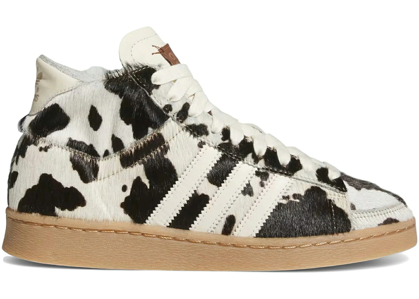 アディダス 皮膚軟化剤 白いこと 白いこと スニーカー メンズ ADIDAS JABBAR HI COW PRINT / SUPPLIER COLOUR CREAM WHITE GUM