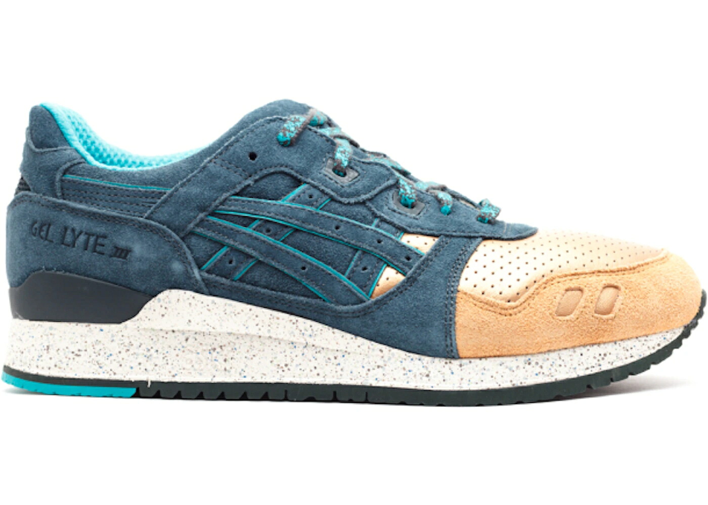 アシックス 先だつもの点火装置 濃灰色 ゴールド スニーカー メンズ ASICS GEL-LYTE III CONCEPTS THREE LIES / CHARCOAL GOLD