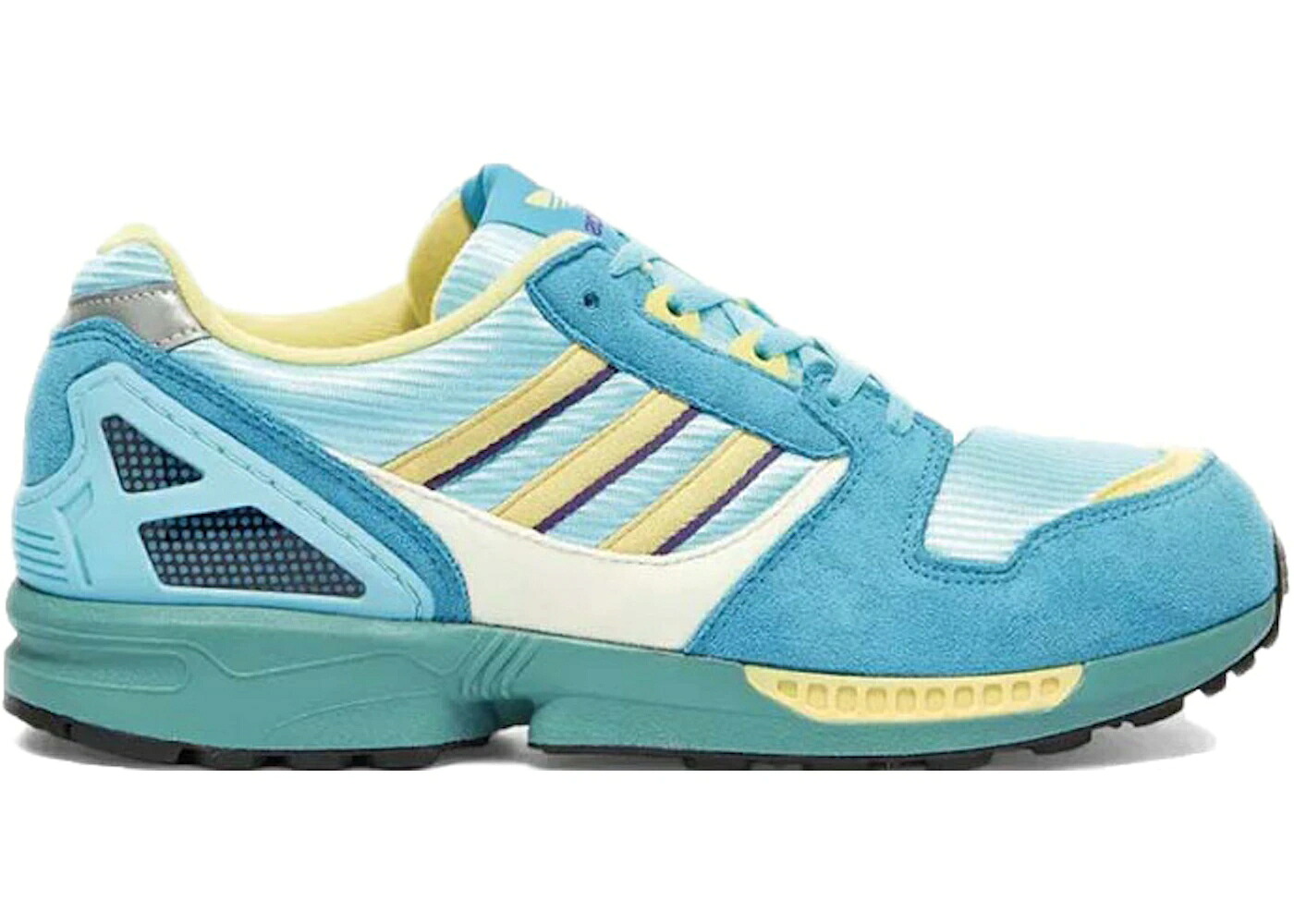 アディダス アクア 黄味がかった 黄色 紫 パープル スニーカー メンズ ADIDAS ZX 8020 LIGHT AQUA / AQUA YELLOW PURPLE