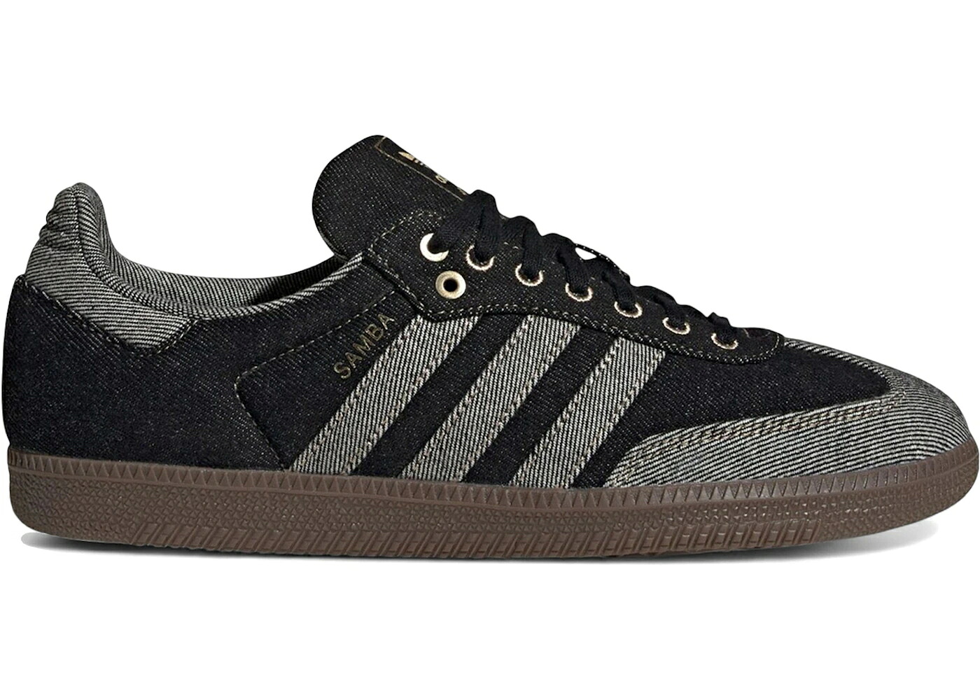 アディダス サンバ 黒色 ブラック デニム コア スニーカー メンズ ADIDAS SAMBA OG BLACK DENIM PACK / CORE BLACK SUPPLIER COLOR GUM