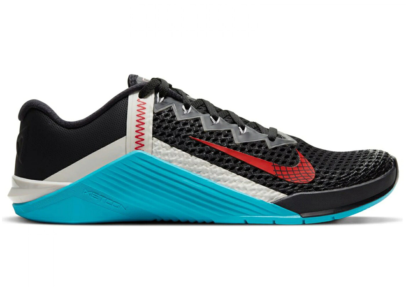 ナイキ 黒色 ブラック 青色 ブルー スニーカー メンズ NIKE METCON 6 BLACK LIGHT BLUE FURY / BLACK LIGHT BLUE FURY LIGHT BONE｜スニケス