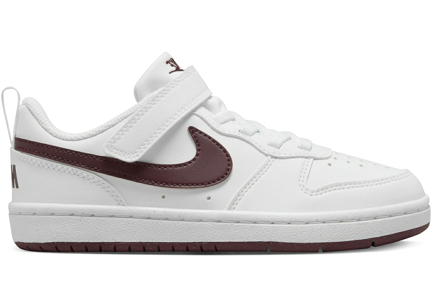 ナイキ コート 白色 ホワイト ワイン色 バーガンディー コートバーロウ ジュニア キッズ NIKE COURT BOROUGH LOW RECRAFT WHITE BURGUNDY CRUSH (PS) / WHITE BURGUNDY CRUSH ベビー マタニティ スニーカー