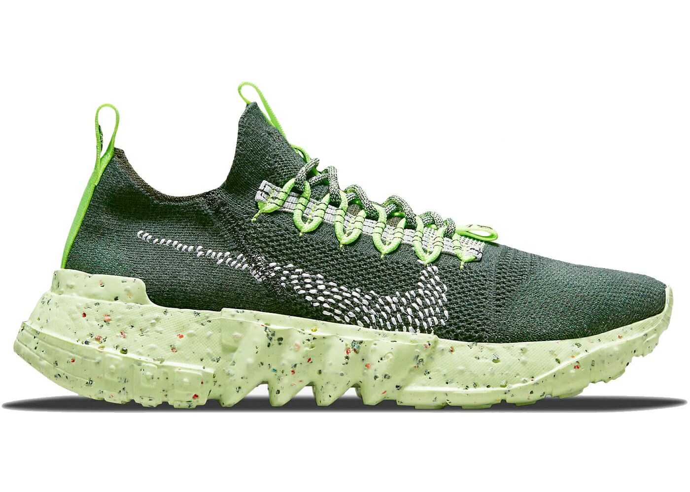 ナイキ 炭素 緑 緑であること 労働者階級 スニーカー メンズ NIKE SPACE HIPPIE 01 CARBON GREEN / CARBON GREEN ELECTRIC GREEN PRO
