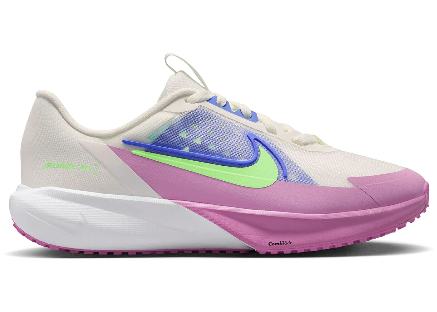 ナイキ 白色 ホワイト ライム ブラスト ジュニア キッズ NIKE SONIC FLY WHITE SAPPHIRE LIME BLAST (GS) / SUMMIT WHITE SAPPHIRE LIGHT ベビー マタニティ スニーカー｜スニケス