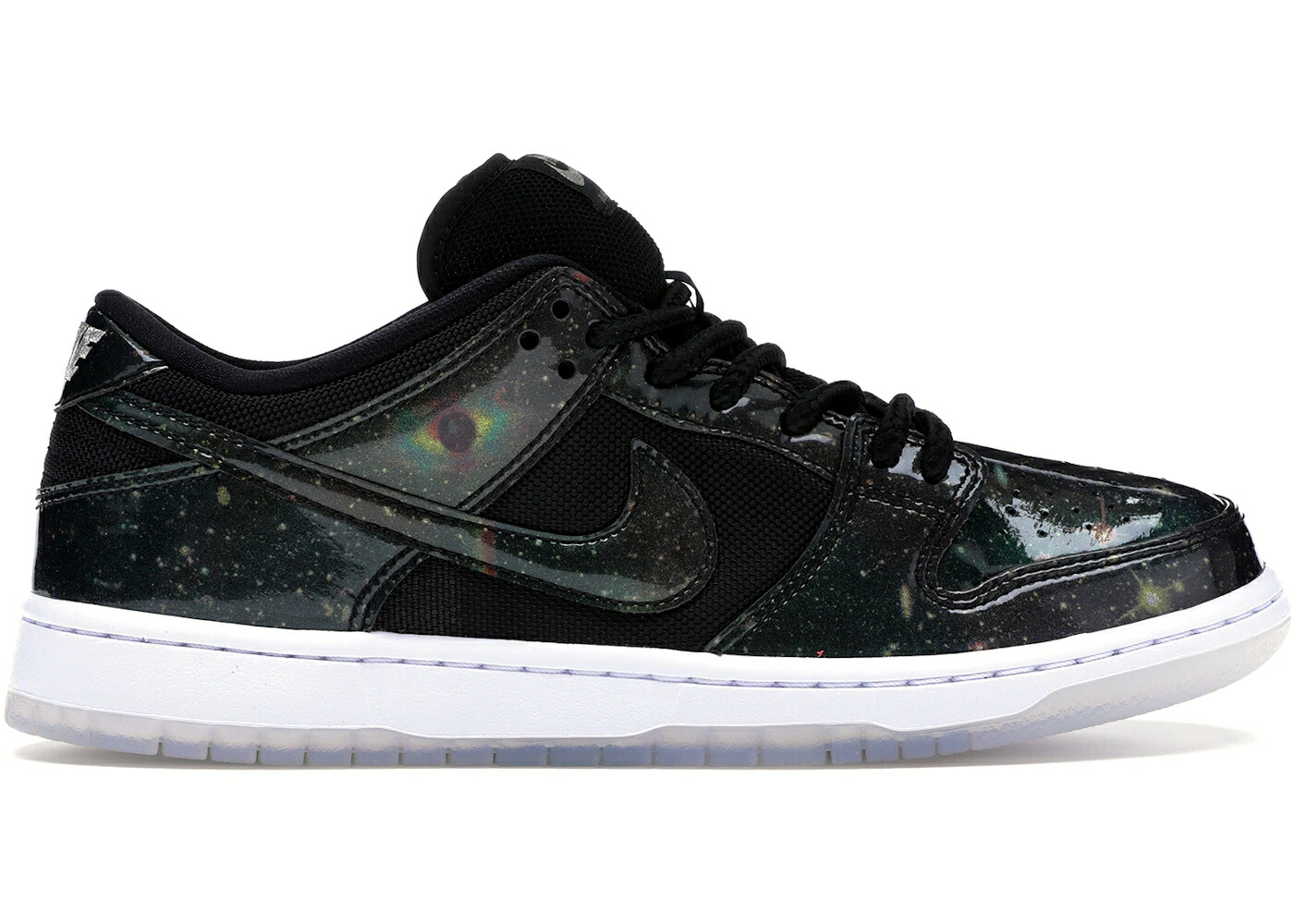 ナイキ エスビー ダンク 黒色 ブラック 白色 ホワイト クール ダンクロー スニーカー メンズ NIKE SB DUNK LOW 420 INTERGALACTIC / BLACK BLACK WHITE METALLIC COOL