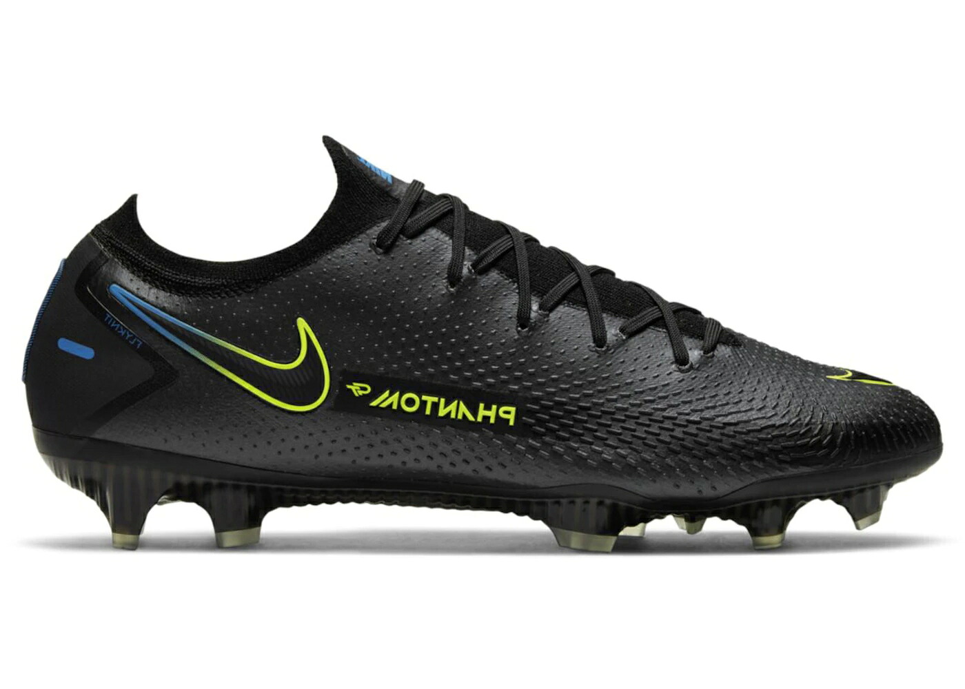 ナイキ エリート 黒色 ブラック 青色 ブルー スニーカー メンズ NIKE PHANTOM GT ELITE FG BLACK CYBER / BLACK CYBER LIGHT PHOTO BLUE