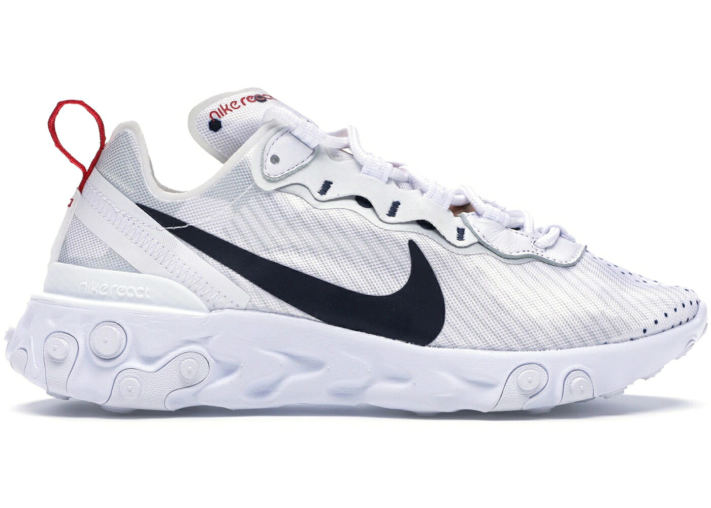 ナイキ リアクト 化学元素 白いこと 白いこと 紺色 米国海軍 WOMEN\u0027S スニーカー レディース NIKE REACT ELEMENT 55 UNITE TOTALE (WOMEN\u0027S) / WHITE MIDNIGHT NAVY