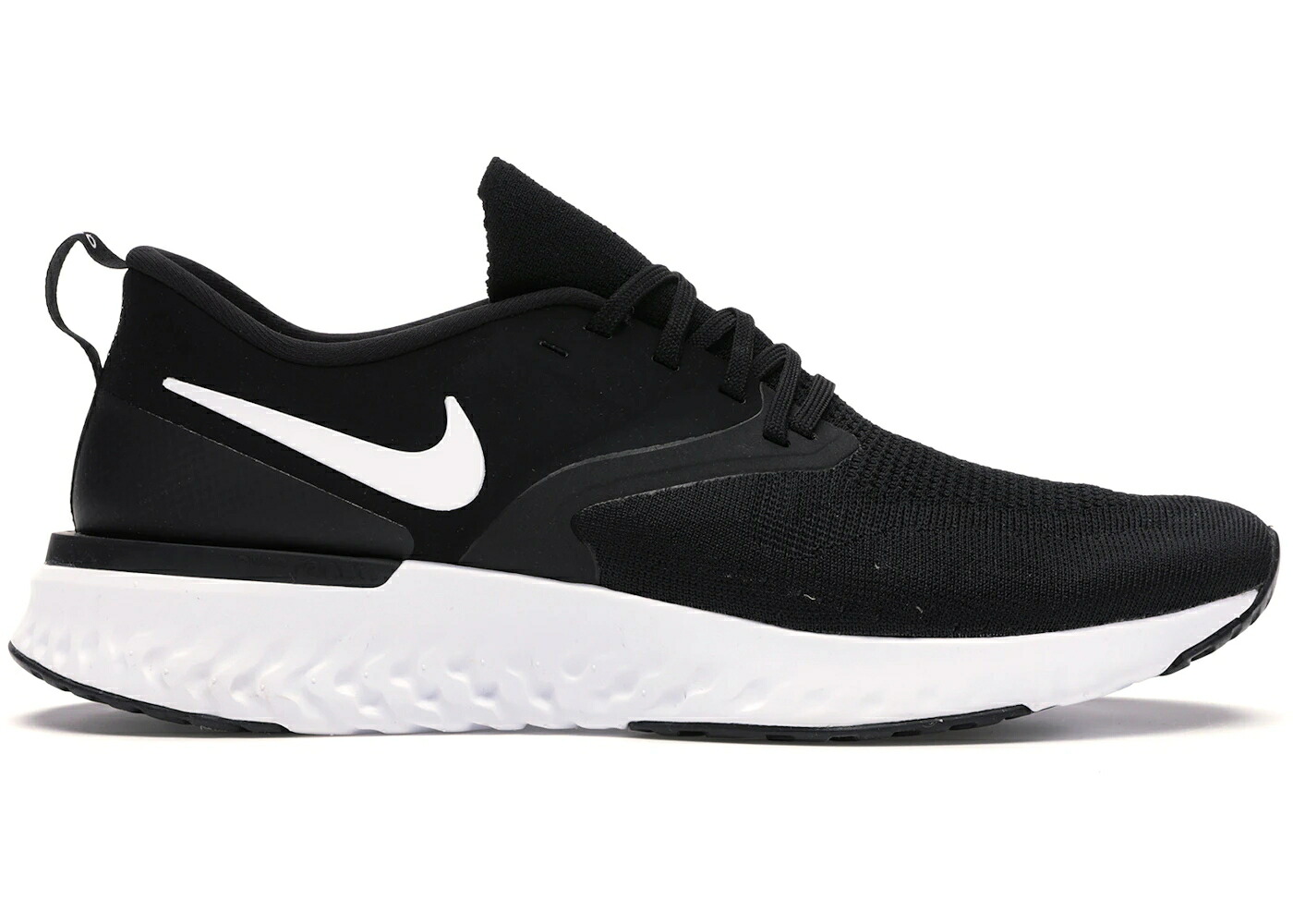 ナイキ リアクト フライニット 黒色 ブラック 白色 ホワイト スニーカー メンズ NIKE ODYSSEY REACT 2 FLYKNIT BLACK WHITE / BLACK WHITE｜スニケス