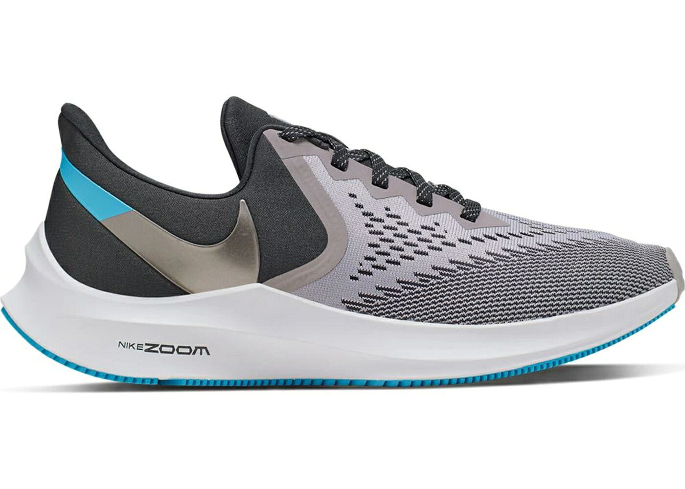 ナイキ ズーム 灰色 グレー 青色 ブルー スニーカー メンズ NIKE ZOOM WINFLO 6 ATMOSPHERE GREY LIGHT CURRENT BLUE / ATMOSPHERE GREY OFF NOIR LIGHT