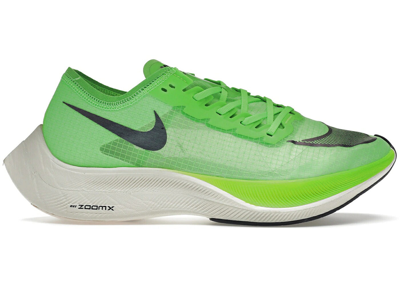 ナイキ 緑 グリーン 黒色 ブラック NEXT% スニーカー メンズ NIKE ZOOMX VAPORFLY VOLT / ELECTRIC GREEN BLACK GUAVA ICE