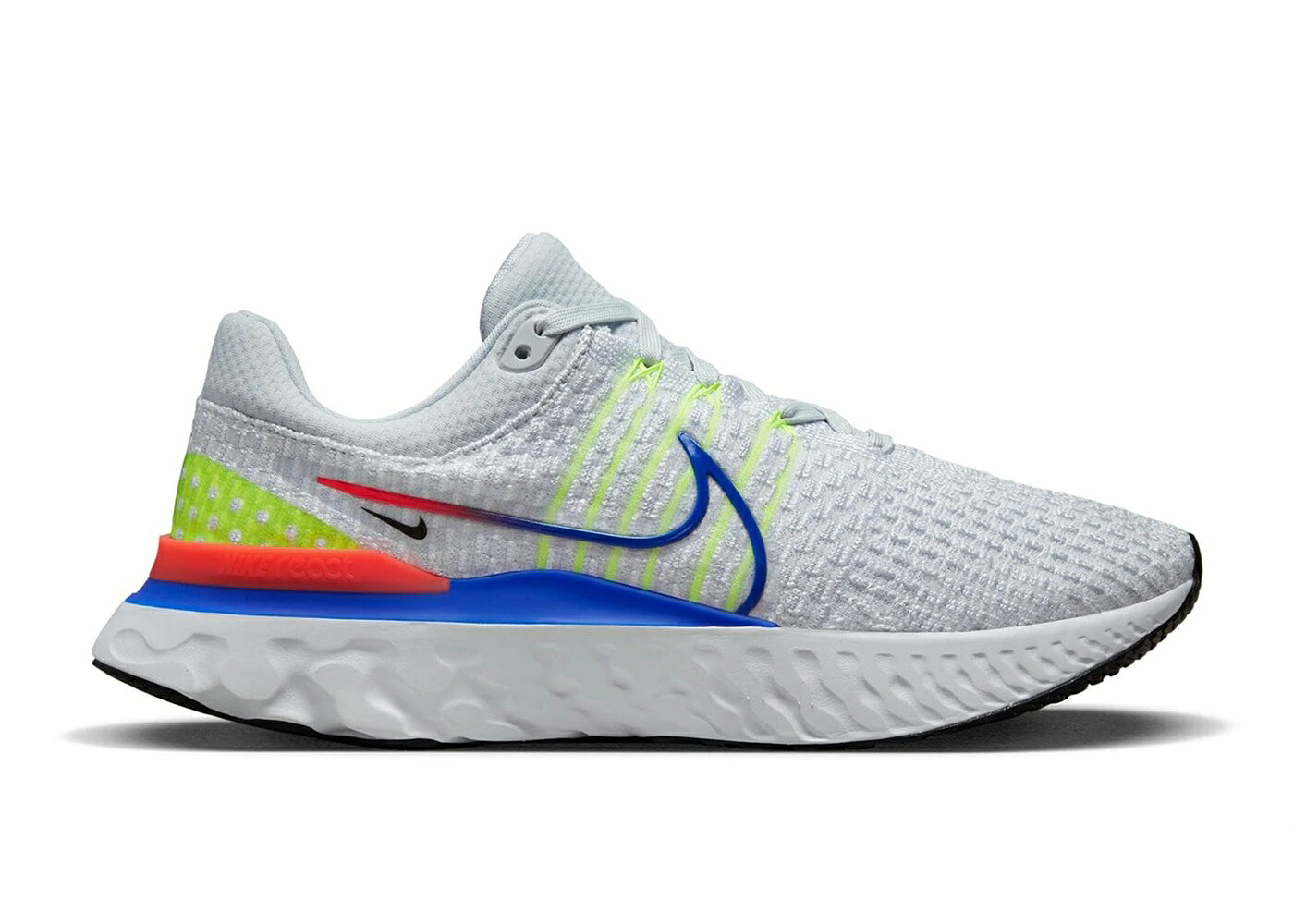 ナイキ リアクト 幽客 飛球編み物 純一無雑 プラチナム 青碧 青碧 スニーカー メンズ NIKE REACT INFINITY RUN FLYKNIT 3 PURE PLATINUM RACER BLUE / PURE PLATINUM RACER BLUE