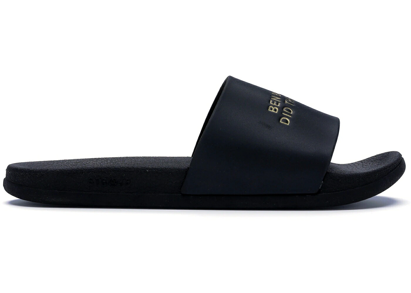 サンダル 黒いこと 黒いこと ゴールド \"BEN CHAIN\"" スニーカー メンズ STRAYE BALLER DID THE SLIDE BLACK/GOLD / BLACK GOLD"
