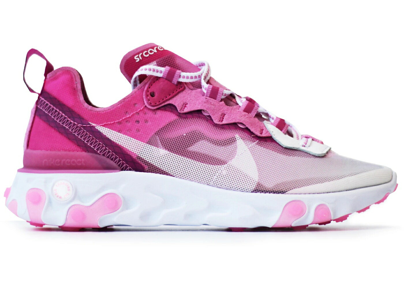 ナイキ リアクト 化学元素 白いこと 白いこと サクラ色 スニーカー メンズ NIKE REACT ELEMENT 87 SNEAKERROOM BREAST CANCER AWARENESS WHITE / WHITE PINK