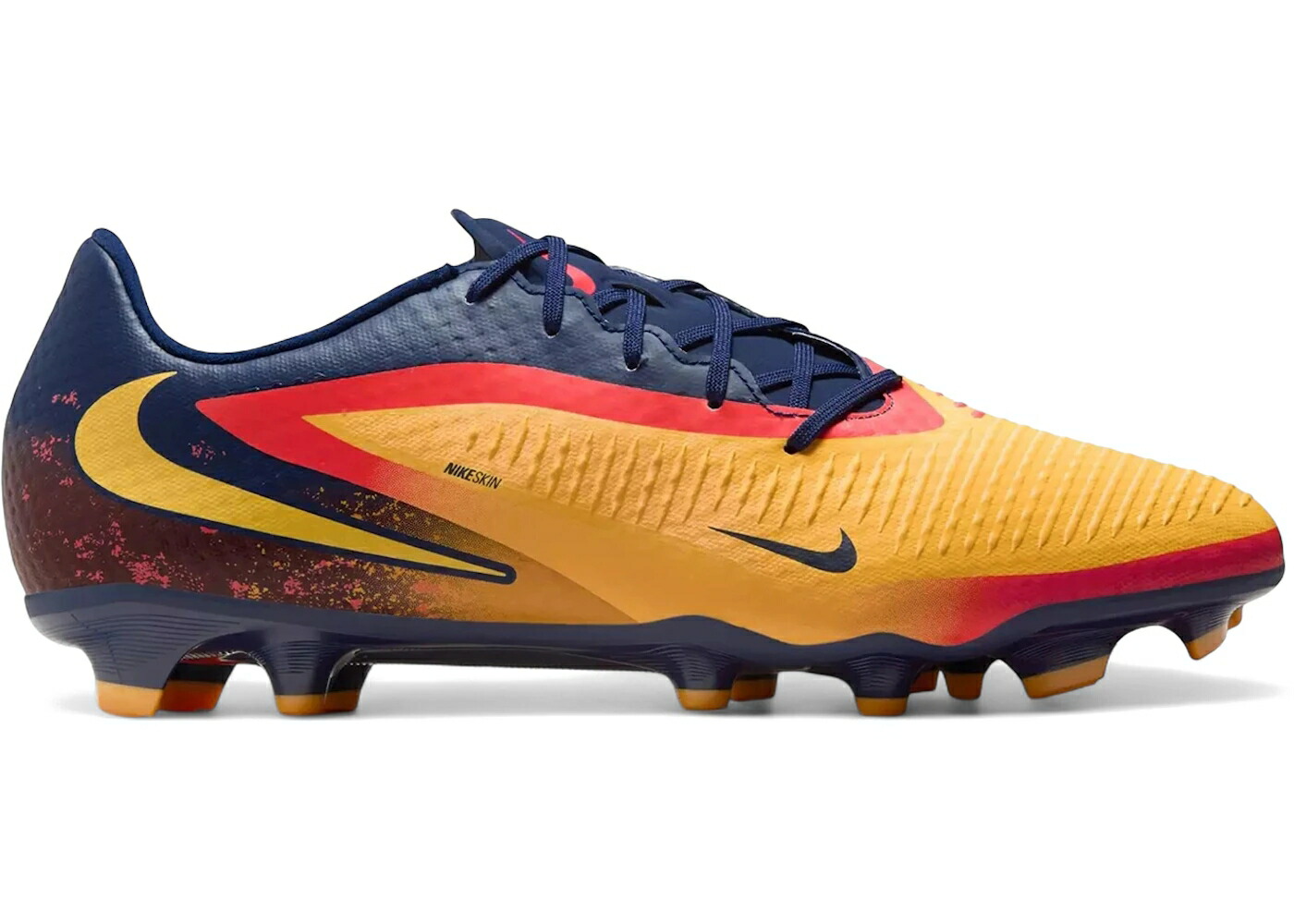 ナイキ アカデミー レーザー 橙 オレンジ 青色 ブルー スニーカー メンズ NIKE PHANTOM 6 LOW ACADEMY FG/MG ERLING HAALAND PRECISION UNDER PRESSURE / LASER ORANGE BLUE VOID LEMON