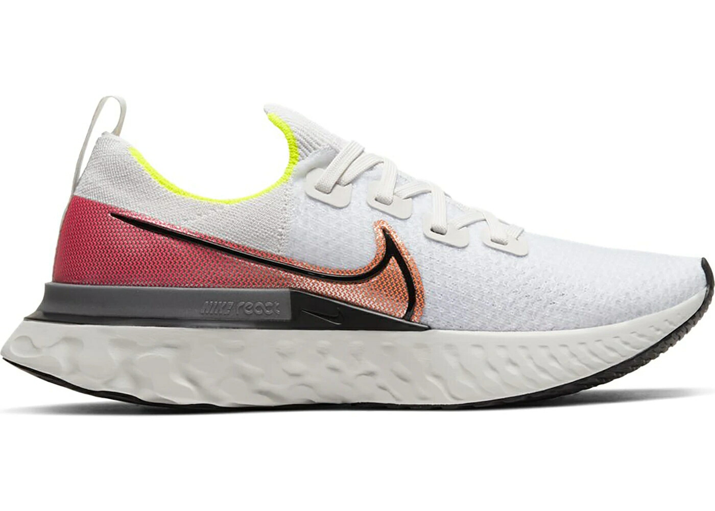 ナイキ リアクト 幽客 プラチナム サクラ色 ブラジャー同盟罷業 黒いこと 黒いこと スニーカー メンズ NIKE REACT INFINITY RUN PLATINUM TINT PINK BLAST / PLATINUM TINT BLACK PINK BLAST