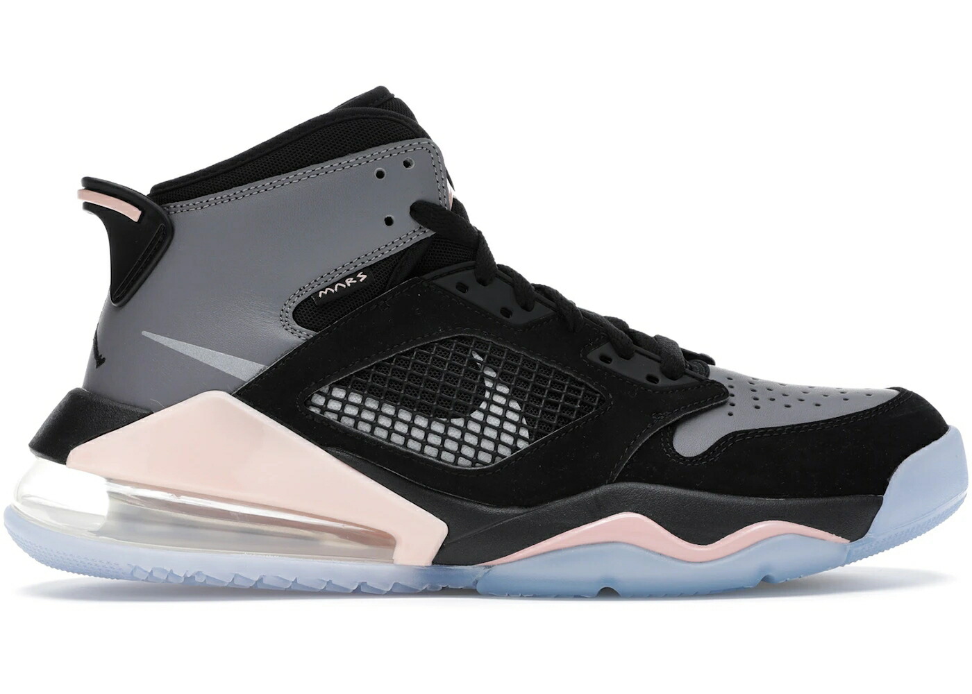 ナイキ ジョーダン 黒いこと 黒いこと クリムゾン しろがね色 しろがね色 スニーカー メンズ JORDAN MARS 270 BLACK GUNSMOKE CRIMSON TINT / BLACK REFLECT SILVER GUNSMOKE