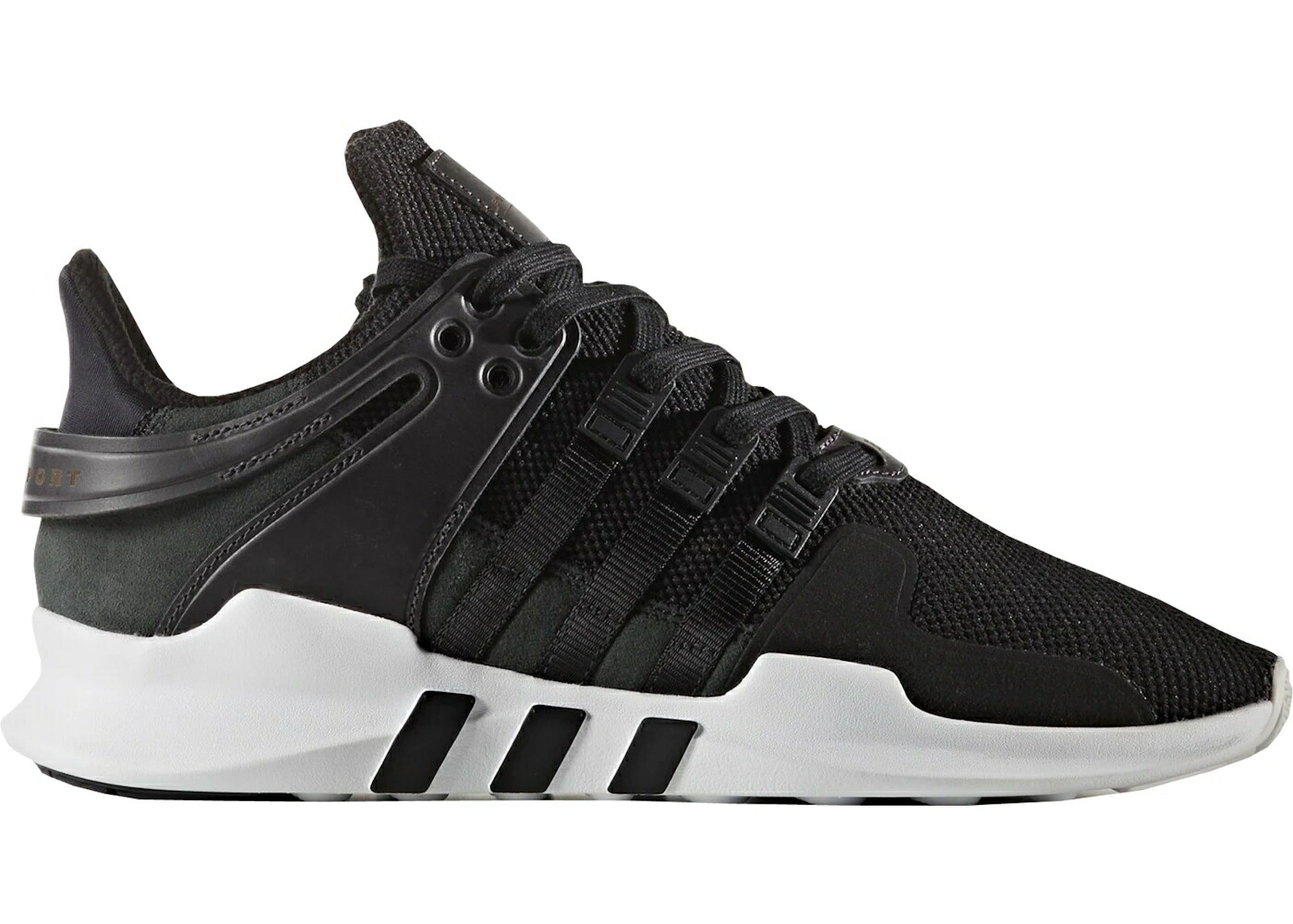 アディダス なめし革 黒いこと 黒いこと 中核グループ スニーカー メンズ ADIDAS EQT SUPPORT ADV MILLED LEATHER BLACK / CORE BLACK CORE BLACK RUNNING