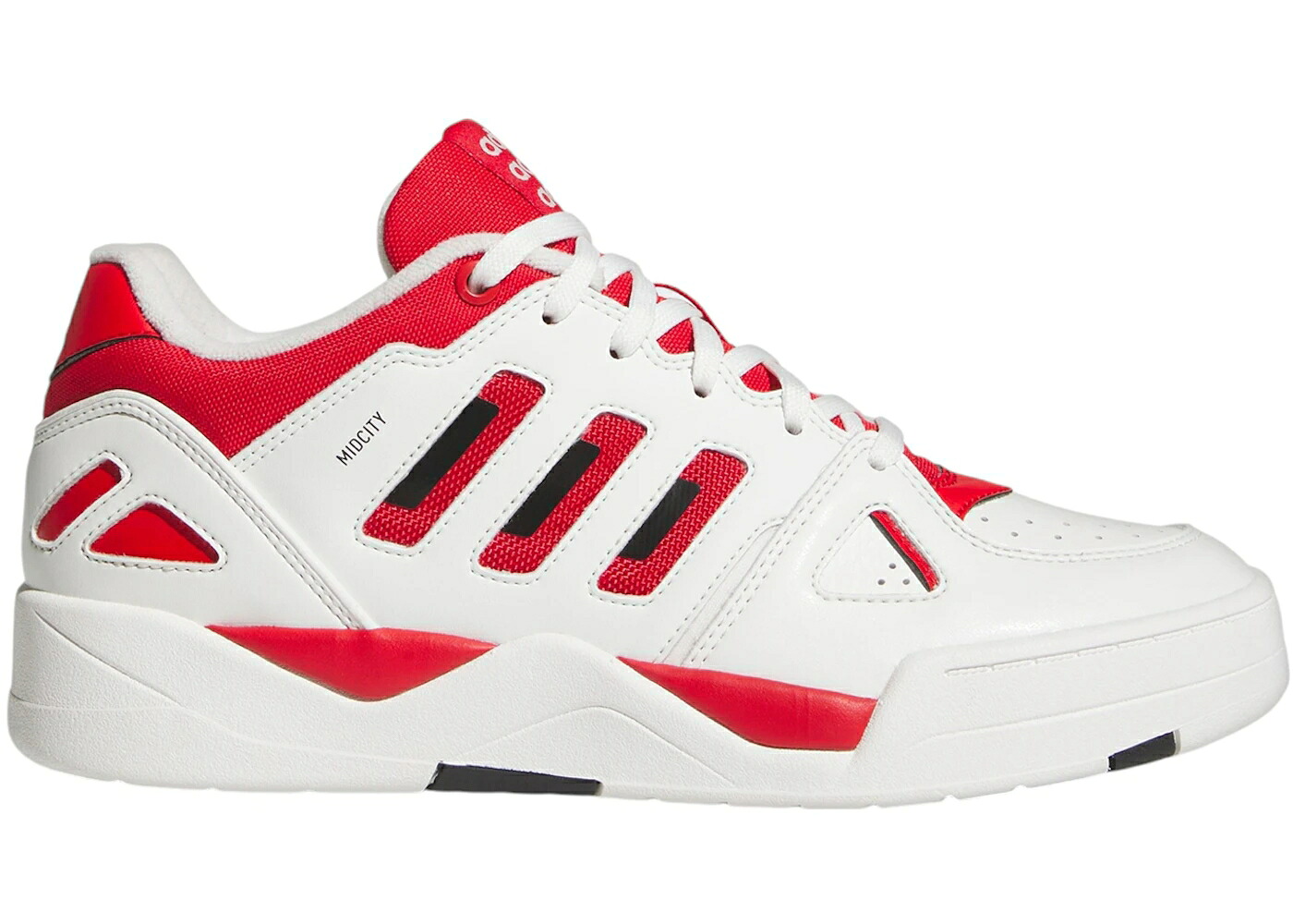 アディダス 中核グループ 白いこと 白いこと 赤 赤いこと 黒いこと 黒いこと スニーカー メンズ ADIDAS MIDCITY LOW CORE WHITE COLLEGIATE RED BLACK / CORE WHITE COLLEGIATE RED CORE