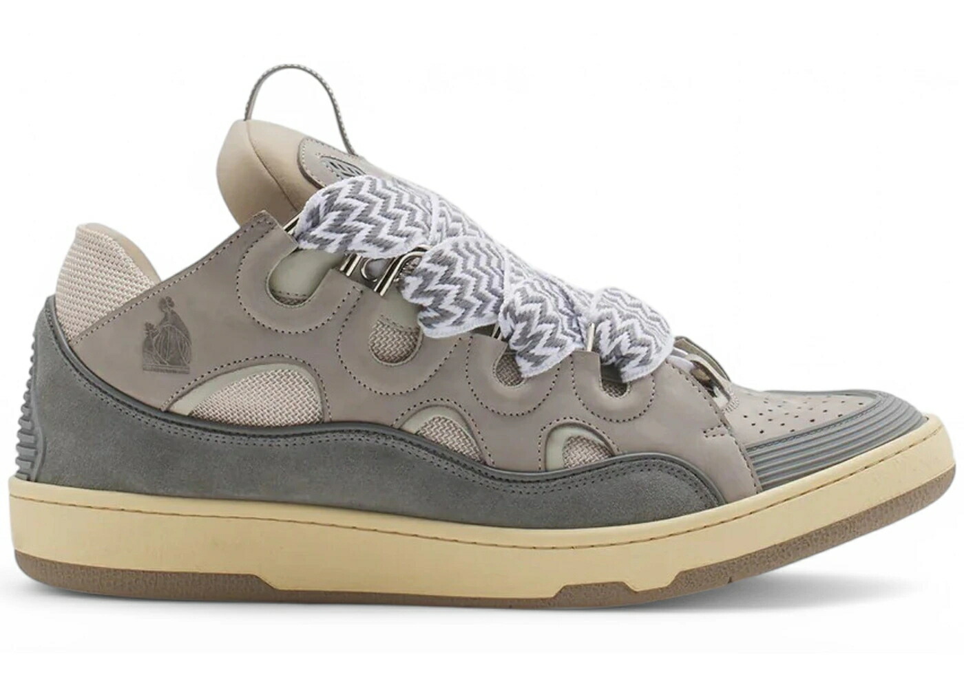 ランバン 靴 スニーカー 薄墨色 薄墨色 象牙色 メンズ LANVIN CURB SNEAKER GREY IVORY / GREY IVORY