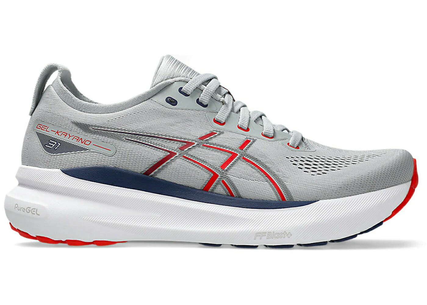 アシックス 灰色 グレー 赤 レッド スニーカー メンズ ASICS GEL-KAYANO 31 PIEDMONT GREY FIERY RED / PIEDMONT GREY FIERY RED