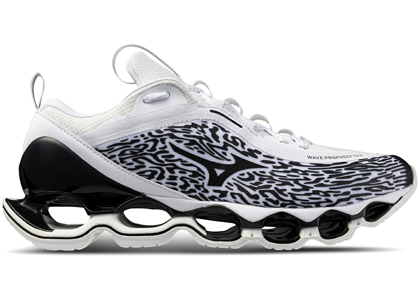 ミズノ 縮くれる ウェイブ プロフェシー 白いこと 白いこと 黒いこと 黒いこと 13.2 スニーカー メンズ MIZUNO WAVE PROPHECY WHITE BLACK / WHITE BLACK