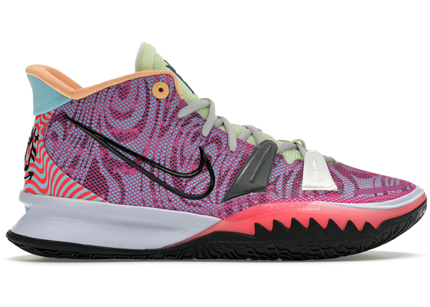 ナイキ カイリー 黒いこと 黒いこと スニーカー メンズ NIKE KYRIE 7 CREATOR / ACTIVE FUCHSIA BLACK GHOST MULTI