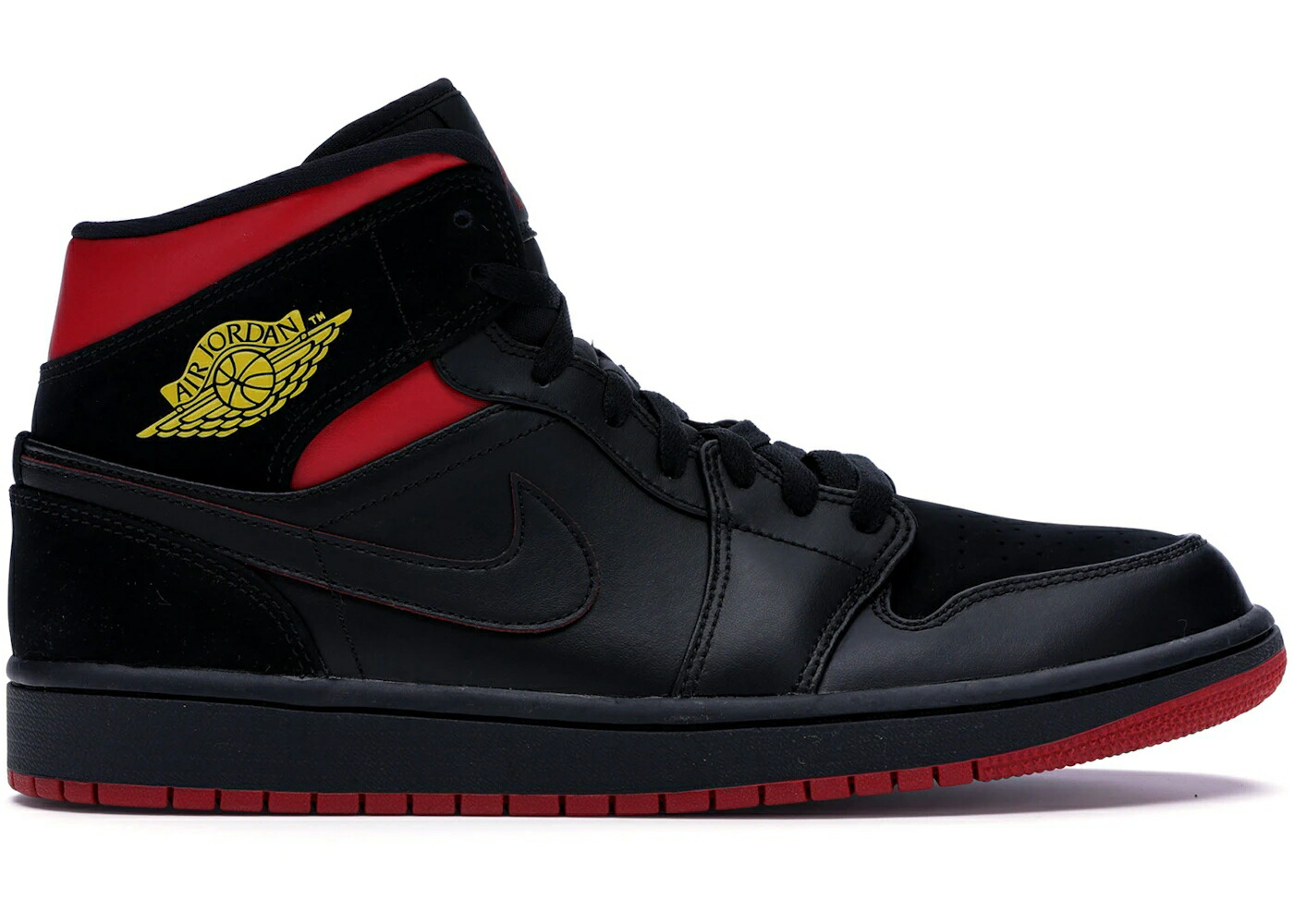 ナイキ ジョーダン ミッド 黒色 ブラック 黄色 イエロー 赤 レッド スニーカー メンズ JORDAN 1 MID LAST SHOT / BLACK TOUR YELLOW GYM RED