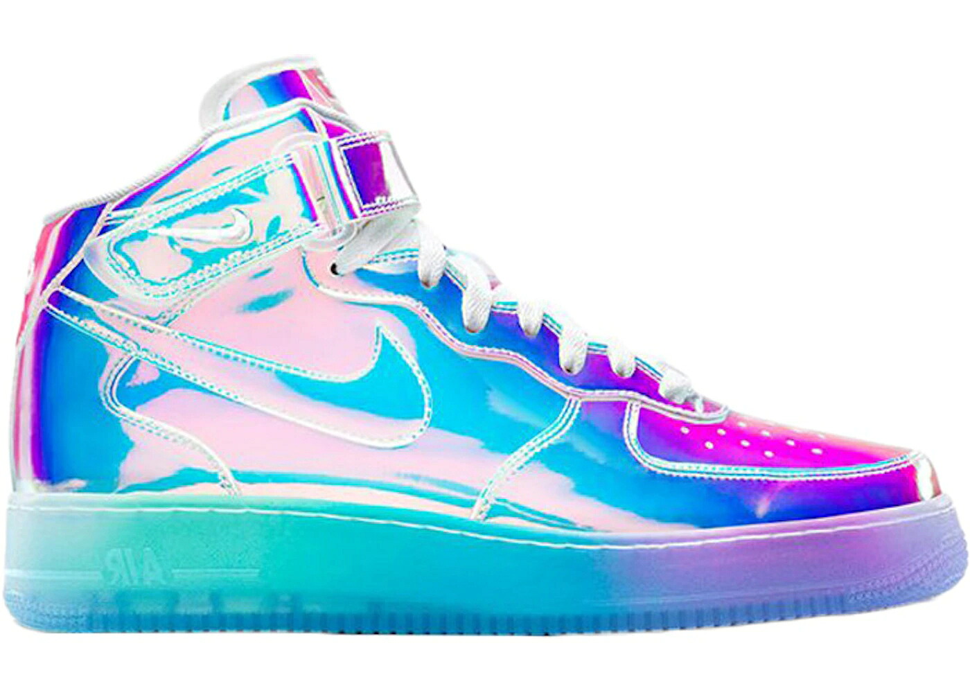 ナイキ ミッド 青色 ブルー 紫 バイオレット エアフォース スニーカー メンズ NIKE AIR FORCE 1 MID IRIDESCENT (NIKE ID) / MULTICOLOR BLUE VIOLET