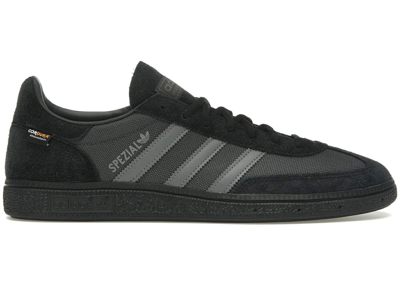アディダス ハンドボール スペシアル コア 黒色 ブラック カーボン 灰色 グレー スニーカー メンズ ADIDAS HANDBALL SPEZIAL CORE BLACK CORDURA / CARBON GREY FOUR CORE BLACK｜スニケス