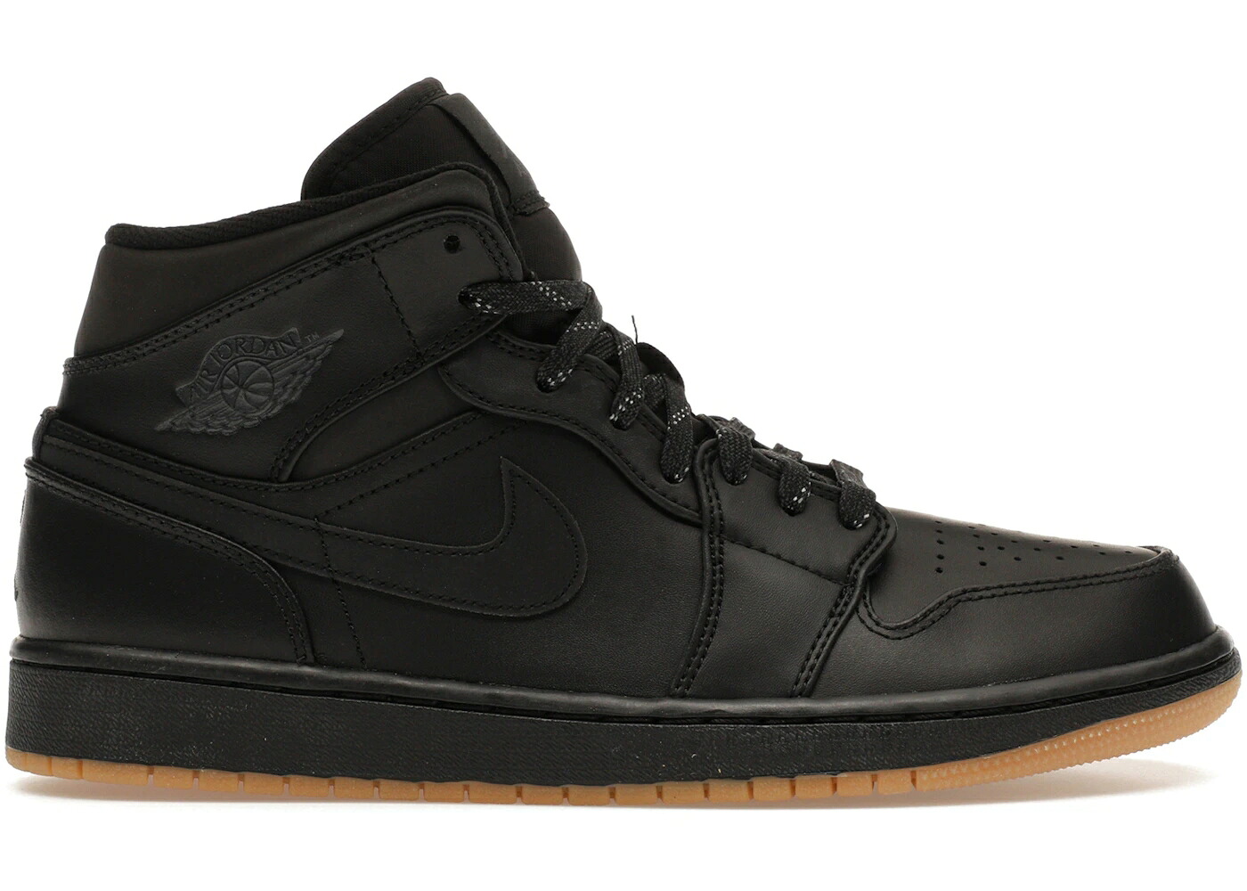 ナイキ ジョーダン ミッド 黒いこと 黒いこと 黄味がかった 黄色 スニーカー メンズ JORDAN 1 RETRO MID WINTERIZED BLACK ANTHRACITE / BLACK ANTHRACITE GUM YELLOW